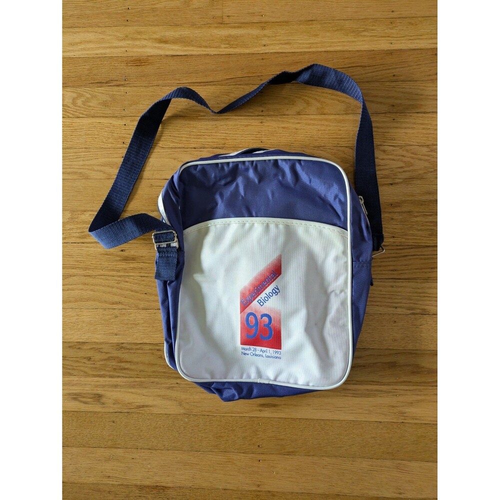Vintage New Orleans 1993 Experimental Biology vinyl bag, cross body, duffle